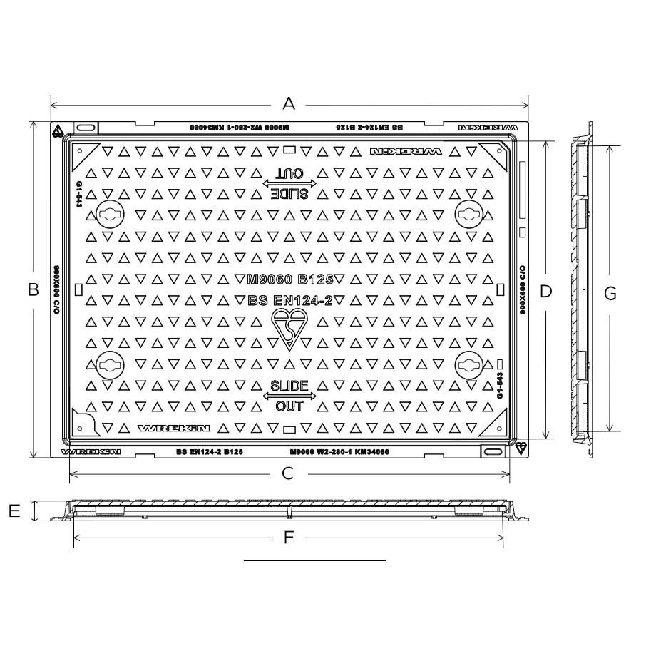 DMS1B2-6045-K_manhole_cover_drawing